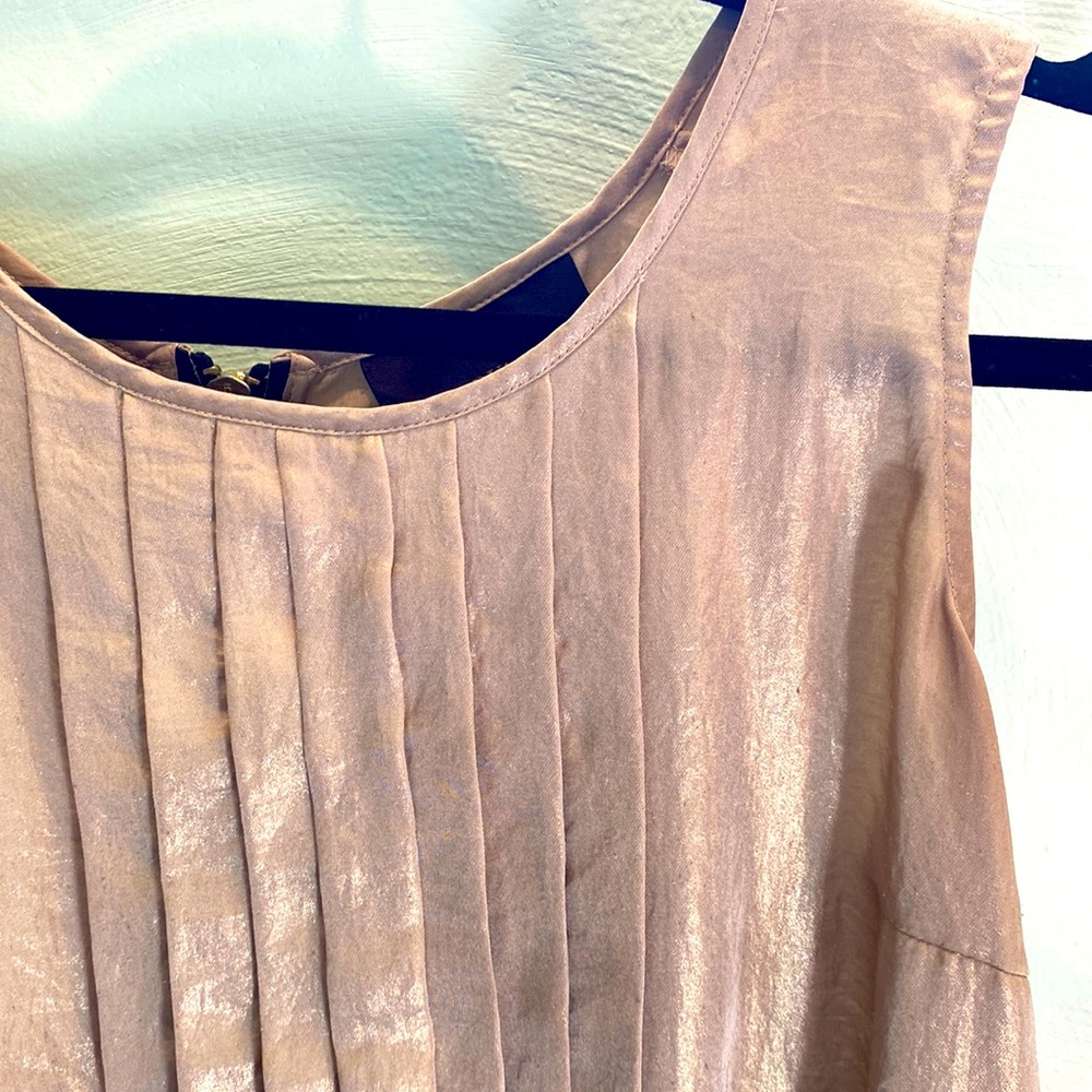 Shimmering gold top